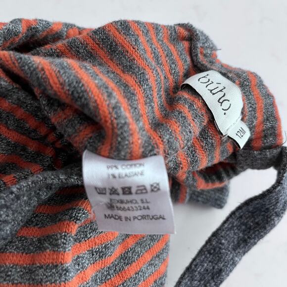 Buho boys knit striped suspender pants overalls size 12 months - Picture 8 of 10